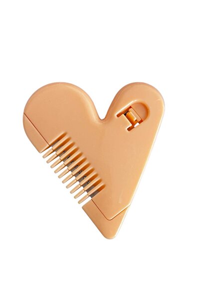TAKIŞTIR Orange Color Heart Shaped Hair Breakage Removal Apparatus
