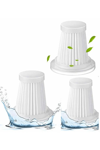 Gadgetry Set of 3 HEPA Filters for Portable Car Vacuum Cleaner