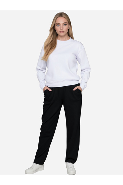 MODRENZA Kadın Basic Regular Sweatshirt