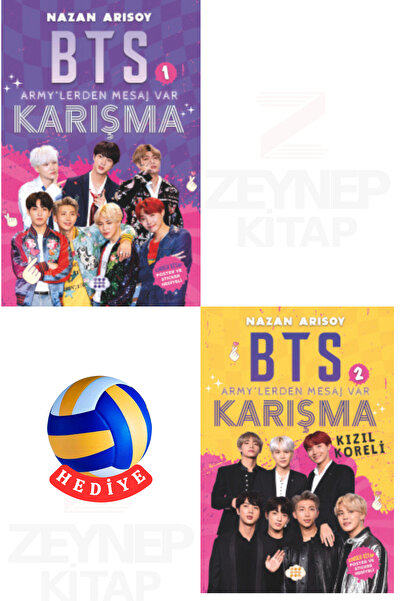 Dokuz Yayınları BTS Karışma 2'li Kitap Seti (Voleybol Topu Poster ve Kart Hed...