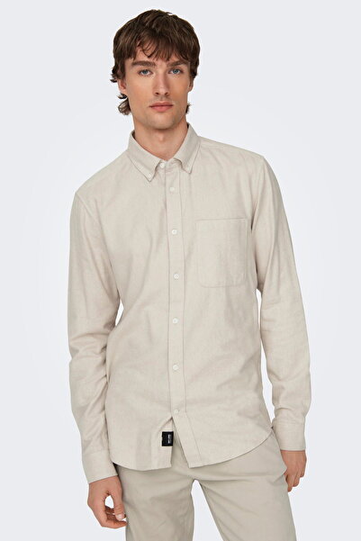 ONLY & SONS Чоловіча сорочка Slim Fit - Gudmund - з довгими рукавами, на ґудзиках, 100% бавовна