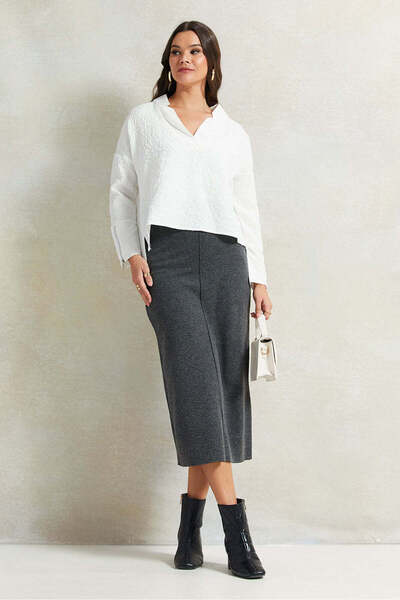 REDTAG Women Ivory Textured Top