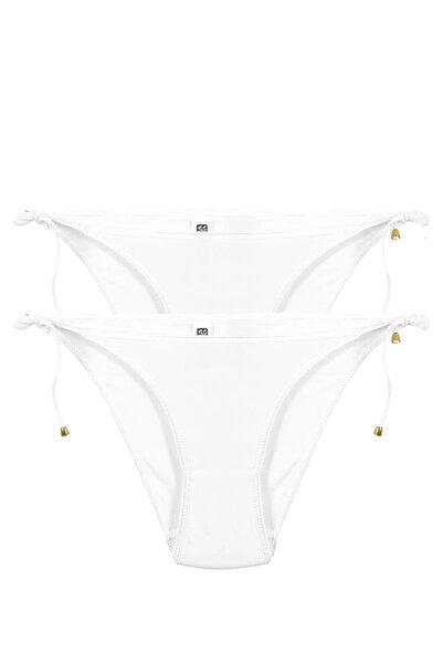 alfa expres Clothing Women's White Drawstring Tie-Up 2-Piece Slip