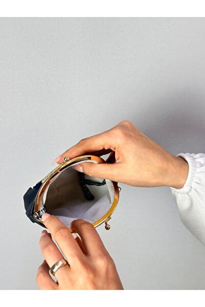 Gönülden Tasarım Ottoman Motif Patterned Leather Women's Wallet 13X12 cm