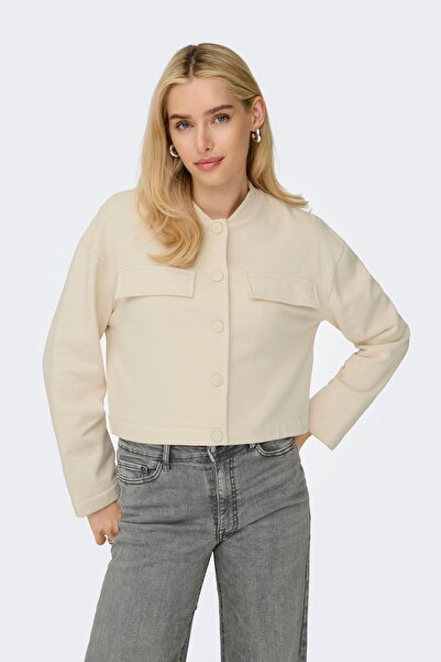 ONLY JDY Kadın Düğmeli Hırka - Uzun Kollu, Yuvarlak Yaka, Rahat Kalıp