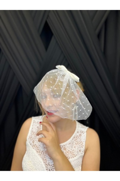 ecrin tuhafiye hobi Kırık Beyaz Gelin Aksesuarı Nikah Kebi Vualet