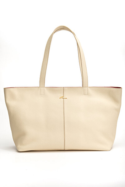 gio&mi Vera Shoulder Bag Genuine Leather Cream