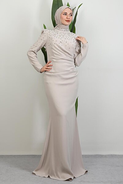 GİYZAMİLA Esin Evening Dress Cream