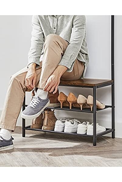 Talis Coat rack, Vasagle, Black, 64x32.2x180 cm