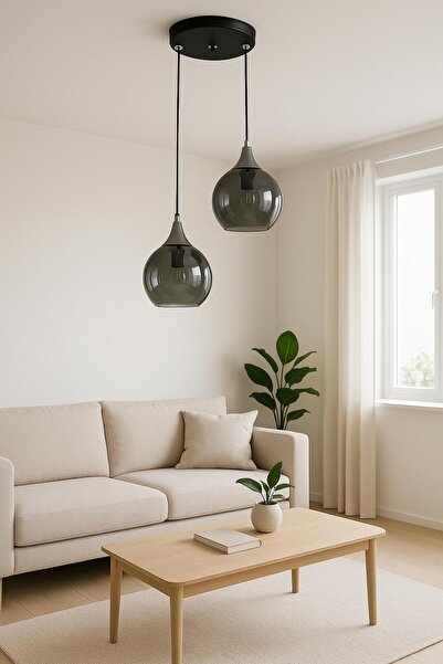 Mihran kristal Hoby Aydınlatma 2'li Sarkıt Krom