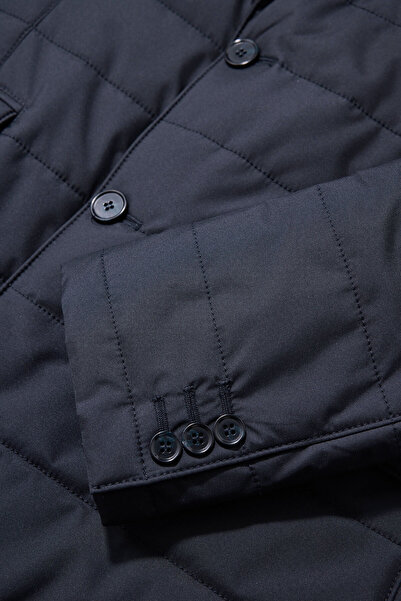 W Collection Navy Blue Coat with Zipper