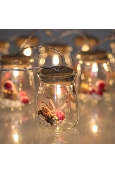OEM LED Light String with 10 Jars, Cones & Berries - Battery, 1.35 m - Warm White
