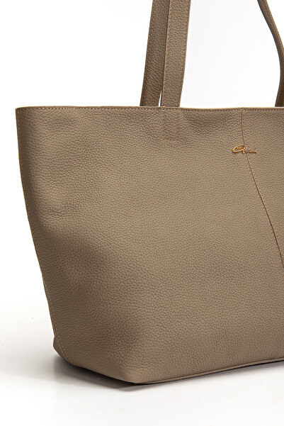 gio&mi Vera Shoulder Bag Genuine Leather Gray