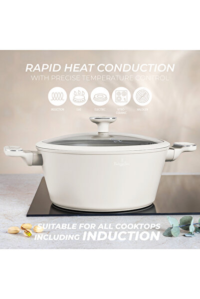 Berlinger Haus Titanium-coated cookware set, Sahara Marble collection, 15 pieces