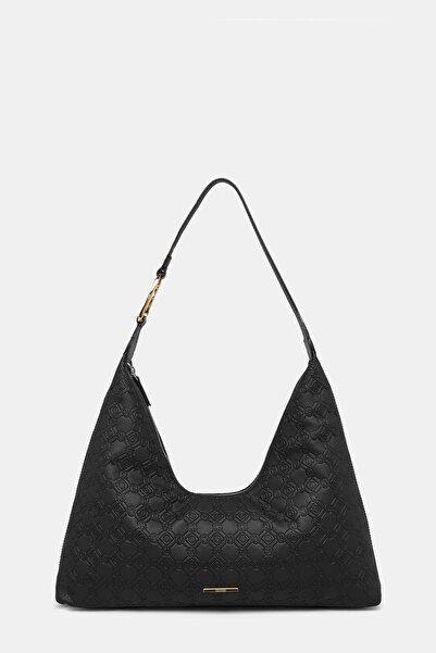 Vakko SİYAH MONOGRAM DERİ ÇANTA