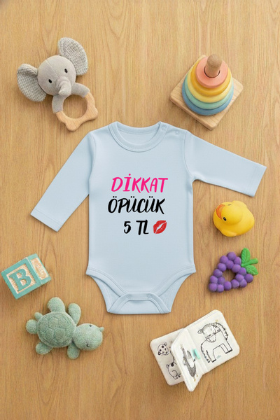 LORVEX Baby Bodysuit with Snap Fasteners Printed Cute Bodysuits Kiss 5 Tl Pri...