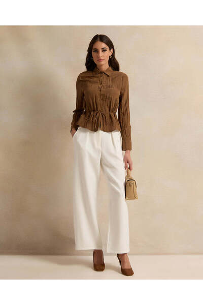REDTAG Women Brown Collared Blouse