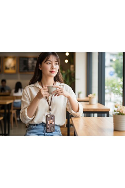 My Strape Brown Knitted Phone Neck Strap