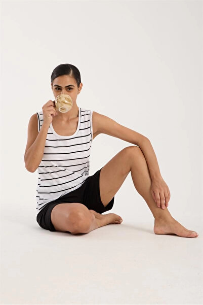 alfa expres Clothing Women's Thick Strap White Shorts Pajama Set