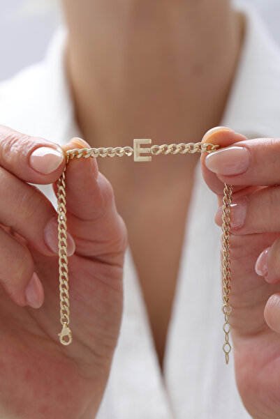 YAVUZ KUYUMCULUK 14 Ayar Altın Kişiselleştirilebilir Gurmet Harf Bileklik