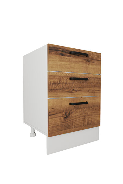 VM VERTEX MOBİLYA NAPOLİ Alt Dolap Ayaklı Çekmece Modül Dolap 60 cm