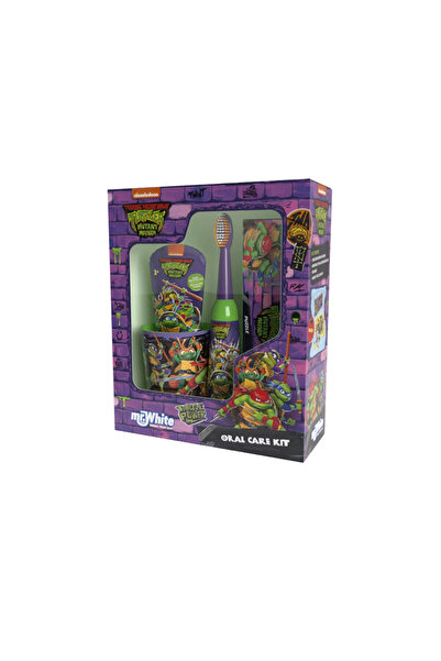 Mr.white NINJA Children's Gift Set: electric toothbrush, toothpaste, cup + puzzle
