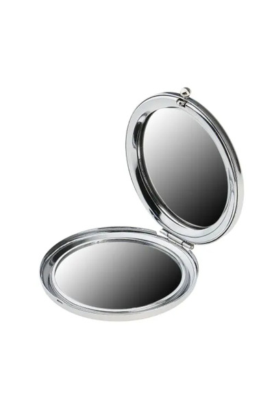 HOMEVIA مرآة جيب دائرية ترويجية من دودز، لون فضي