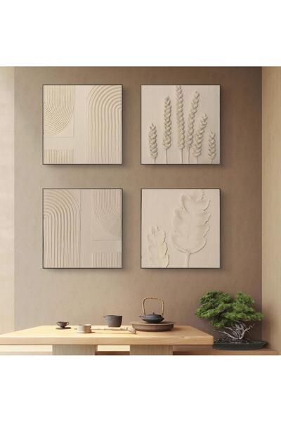 Dokulu Tablo 4 Lü Set