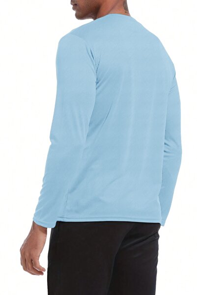 GHASSY CO. Men's 100% Cotton Stretch Fabric Stretch Sports Running Casual Training Long Sleeve Combed Cotton T-Shirt