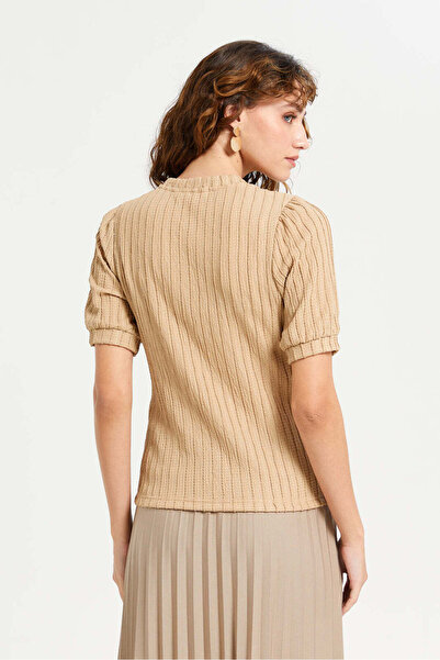 REDTAG Women Beige Textured Top