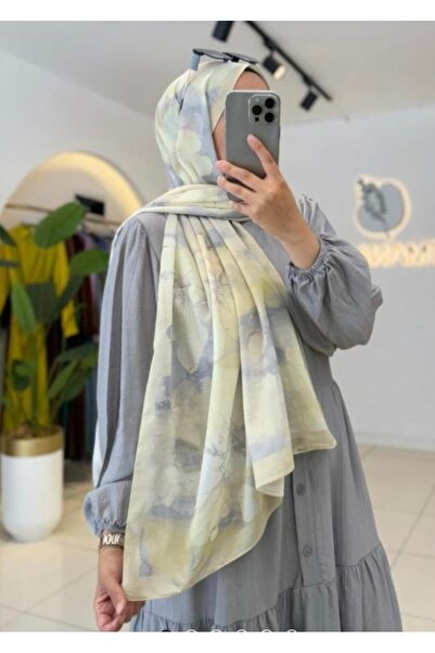 Butik Çiçek Desenli Batik Şal