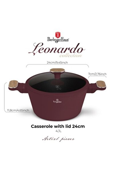 Berlinger Haus Pot with lid 24 cm, BH 8301, Leonardo Collection,