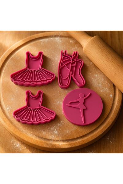FrostBlack3d قالب كوكيز راقصة الباليه مكون من 3 قطع