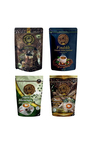 Tarihi Adıyaman Kahvecisi 200 جرام عبوة مختلطة من 4 قطع