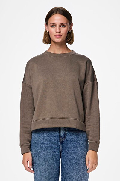 PIECES Γυναικείο φούτερ - Στρογγυλή λαιμόκοψη, μακρυμάνικο, κανονική εφαρμογή