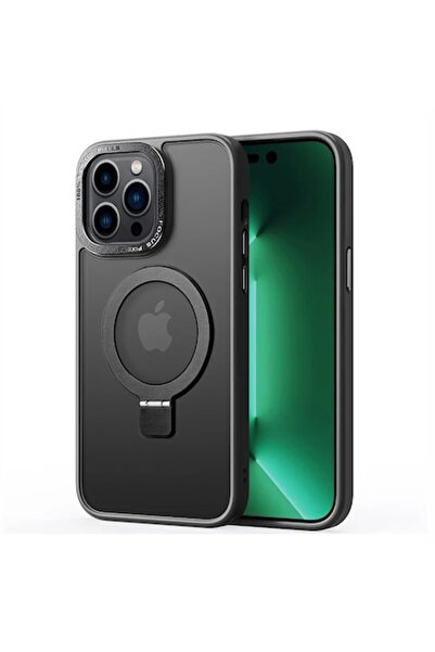 DooLike Carcasă neagră transparentă, moale la atingere, pentru iPhone 16 Pro,...