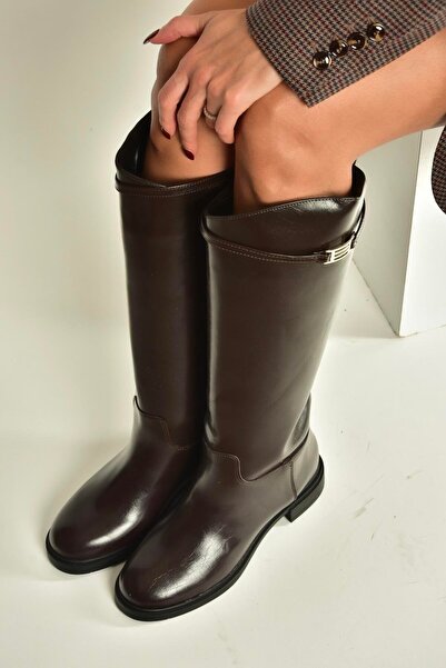 Fox Shoes V973720909 Brown Classic Low-Heeled Women's Boots