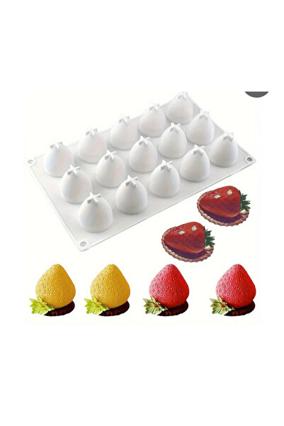 Şenhomee Silicone Epoxy Strawberry Cake Chocolate Truffle Mold Jelly Soap Candle Mold
