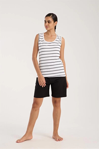 alfa expres Clothing Women's Thick Strap White Shorts Pajama Set