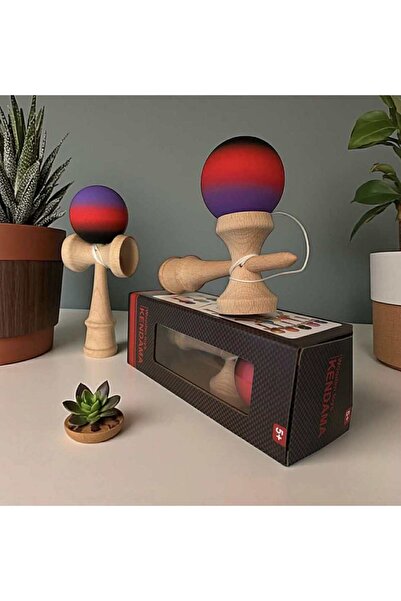 OEM Kendama , Professional Wooden Toy, Rubber Grip, 18 cm, Black/Brown/White