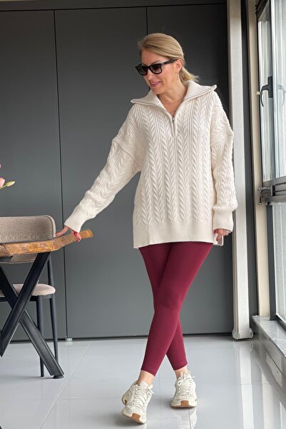 MİSLİNA BUTİK Orj Marka Bordo Tayt