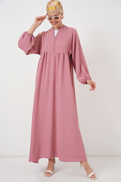 Hiccup Bdart Buttoned V-Neck Maxi Dress