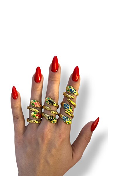 Atelier by Ece Snake Ring (Stone Color Is Sent Randomly. 1 Piece Is.)