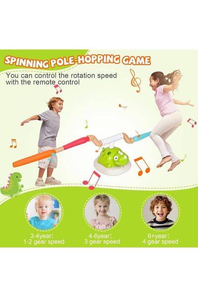 TOY GARDEN 3-in-1 Rocket Launcher Musical Ring Toss Game - Indoor & Outdoor K...