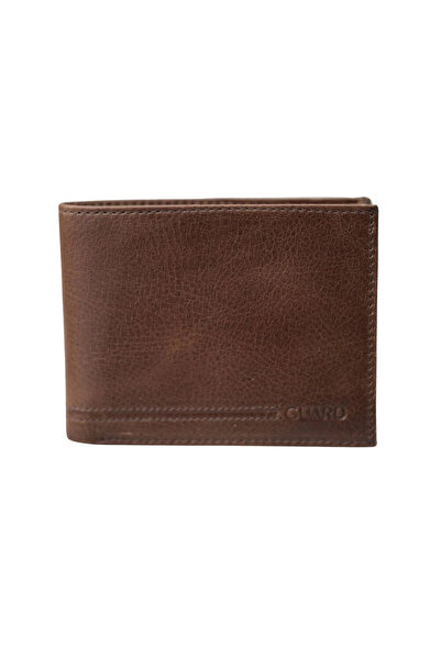 GUARD Crazy Brown Leather Men's Wallet with Coin Compartment