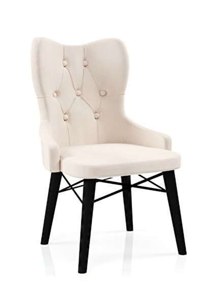 Desire Scaun Babyface Petra cu picior de carpen vopsit în negru - Furniture