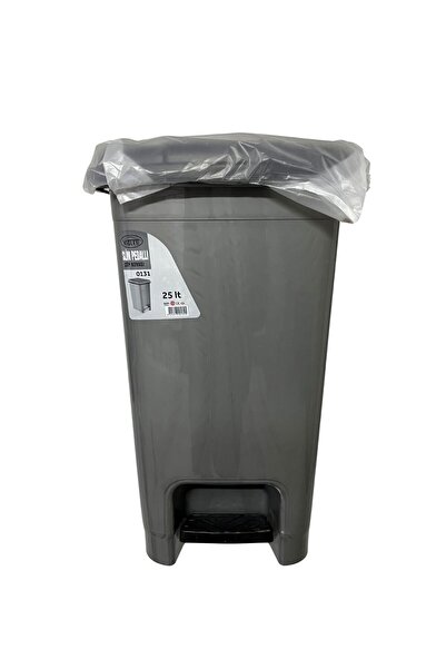 Violet Slim Pedallı Çöp Kovası 25 Lt. Metalik Siyah Vlyt