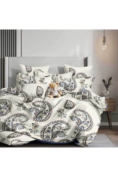 Patul Bed Linen, Satin Cotton, Sulphur, 2 Persons, Double Bed, 4 Pieces