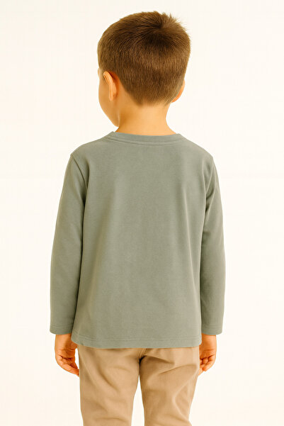 Motebarn Wear Boy's Basic Buttoned Front Sweatshirt