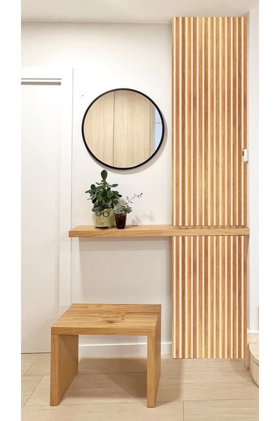 Baskı Madeni Panel Ahşap Duvar Çıtası Desenli Premium Folyo Duvar Kağıdı 50x100 CM